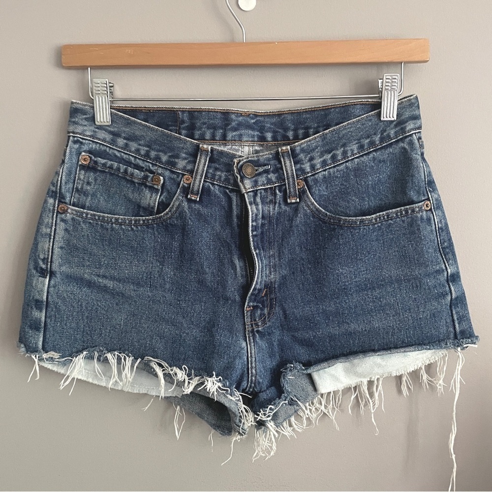 Vintage Levi’s 751 Denim Jean Cutoff Shorts - 31", medium wash